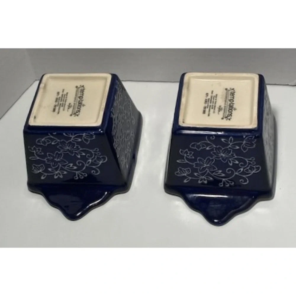 Temp-tations Old World Blue Floral Square Baking Dishes Set‎ of 2 Ovenware